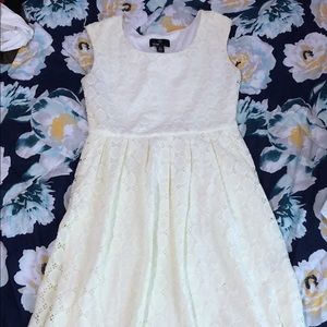 Pre-loved white lace above knee dress